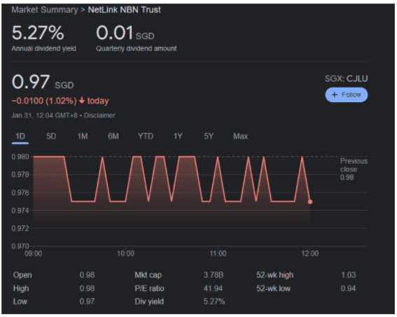 Netlink NBN Trust share performance